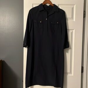 Navy shift dress by Investments in great condition size 10